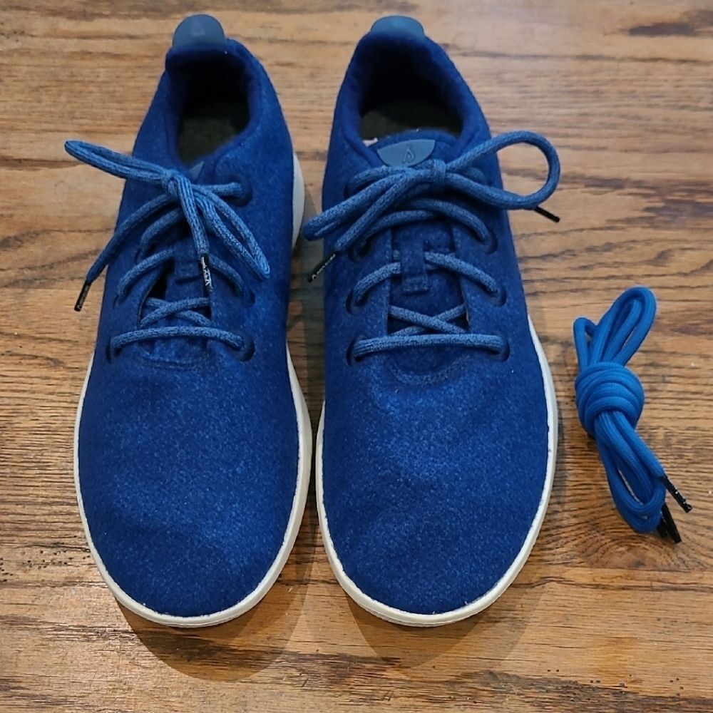 Allbirds Blue Wool RUNNERS Sneakers Minimalist Design Sz 13